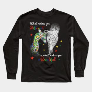 What Makes You Different autism awareness Long Sleeve T-Shirt